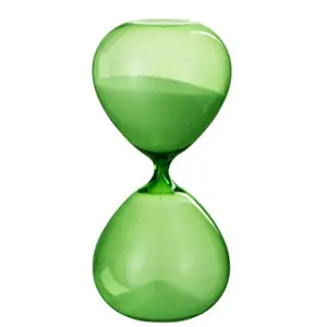 Produkt Zelené skleněné přesýpací hodiny Hourglass - Ø 14*30cm J-Line by Jolipa