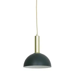 Produkt Zeleno-zlaté kovové závěsné světlo Boste - Ø 25*13 cm Light & Living