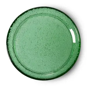 Produkt Zelený skleněný dezertní talíř The Emeralds - Ø 21*3cm HKLIVING