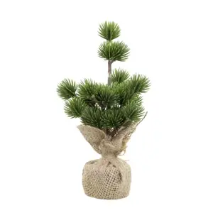 Zelený vánoční cedrový stromek v jutě Fleur Cedar Tree - 20cm Chic Antique