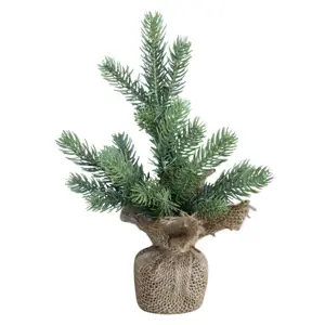 Zelený vánoční stromek v jutě Fleur Fir Tree - 27cm Chic Antique