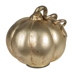 Produkt Zlatá antik skleněná dekorace dýně Pumpkin - Ø 15*15 cm Clayre & Eef