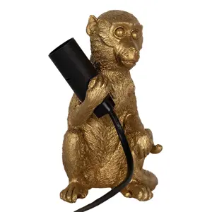 Produkt Zlatá stolní lampa opice Monkey - 11*12*17 cm E14/max 1*40W Clayre & Eef