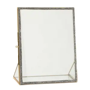 Produkt Zlatý kovový fotorámeček s kamínky Jewel XL - 20*25 cm J-Line by Jolipa