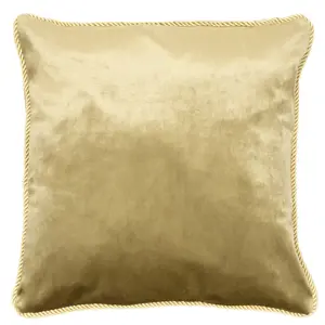 Produkt Zlatý sametový polštář obšitý krouceným zlatým provázkem Velvet gold - 45*10*45cm Mars & More